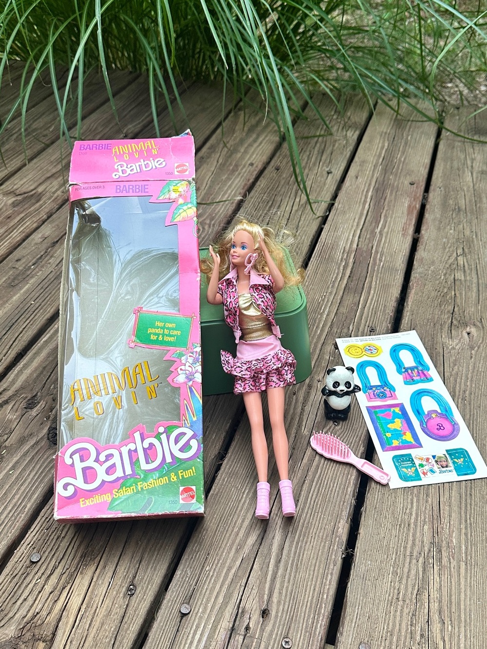 Vintage Barbie Animal Lovin’ Safari Fashion Doll with Panda and Accessories